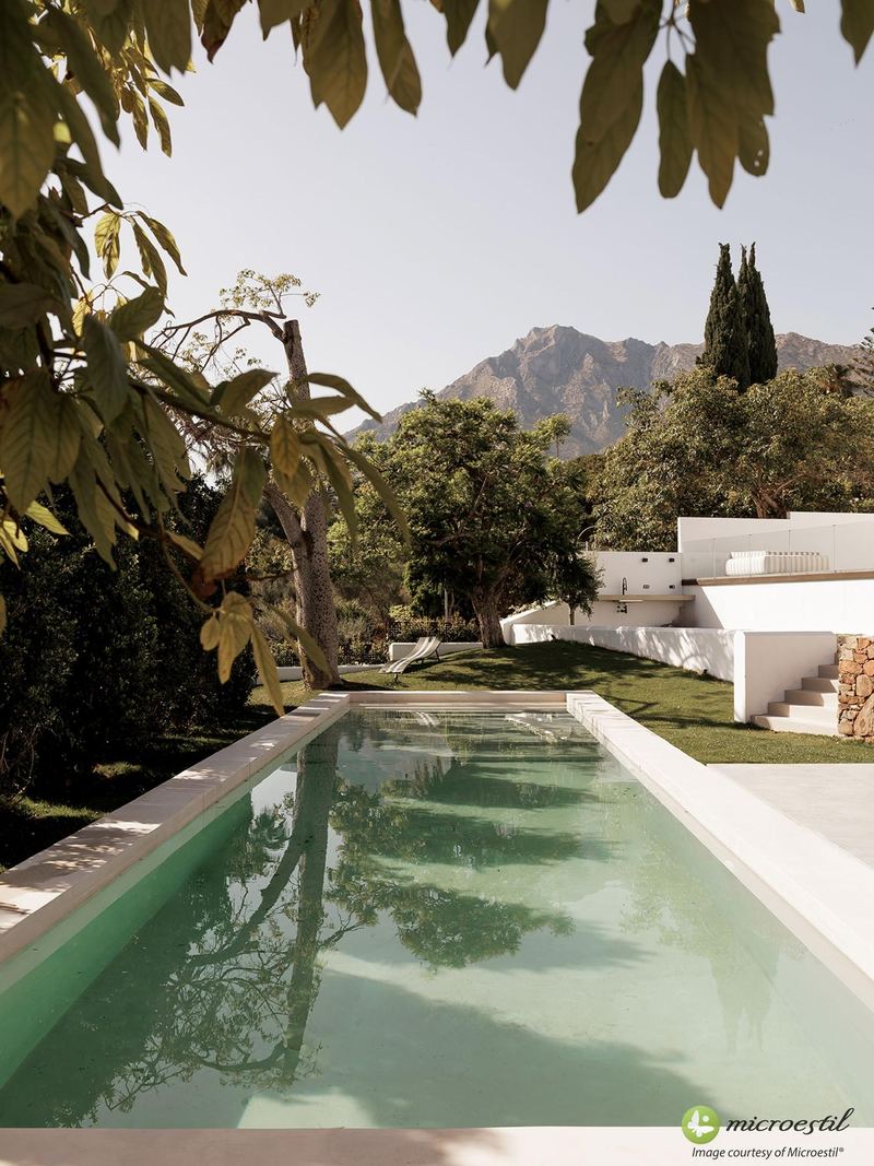 Outdoor & pools · Real project · Microestil® system — microcement finish