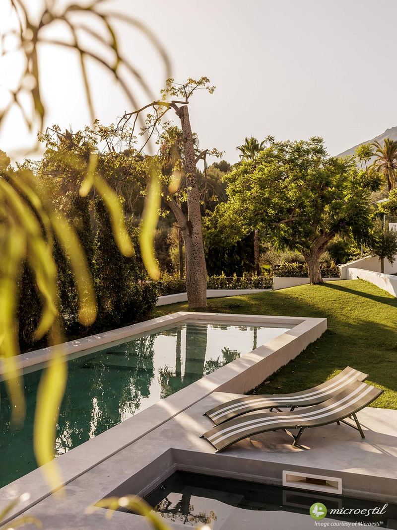 Outdoor & pools · Real project · Microestil® system — microcement finish