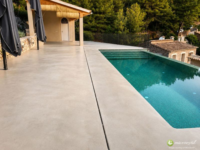 Outdoor & pools · Real project · Microestil® system — microcement finish