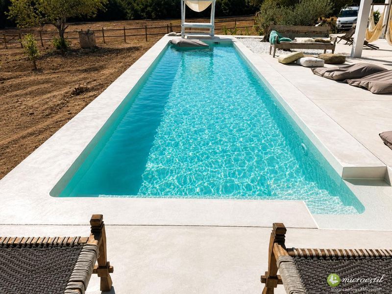 Outdoor & pools · Real project · Microestil® system — microcement finish