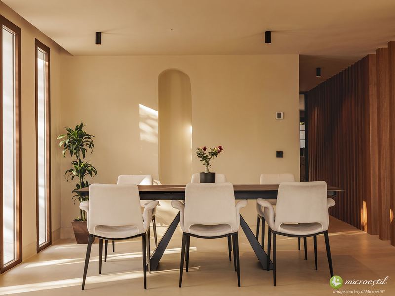 Living space · Real project · Microestil® system — microcement finish