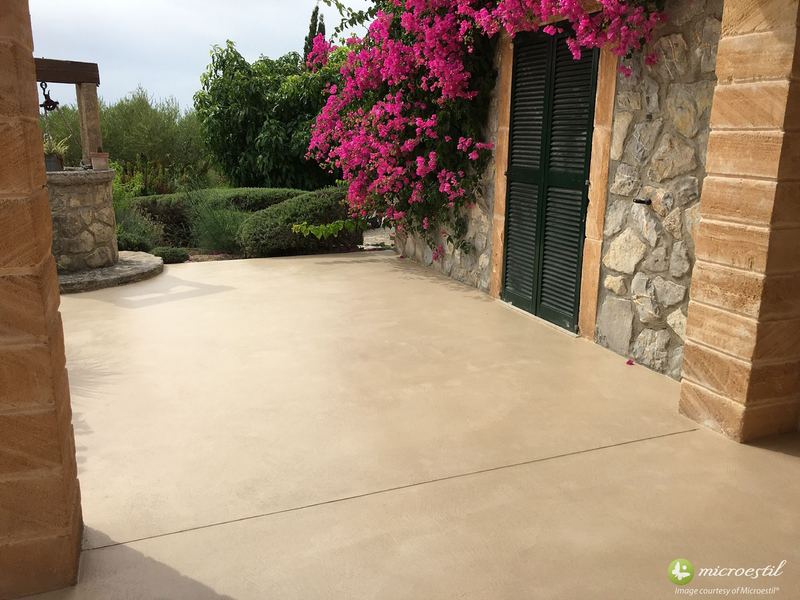 Outdoor & pools · Real project · Microestil® system — microcement finish