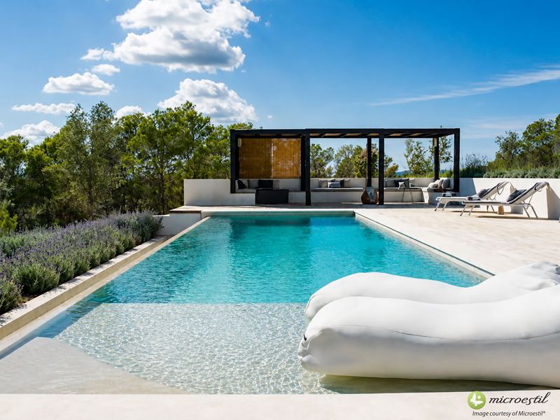 Outdoor & pools · Real project · Microestil® system — microcement finish