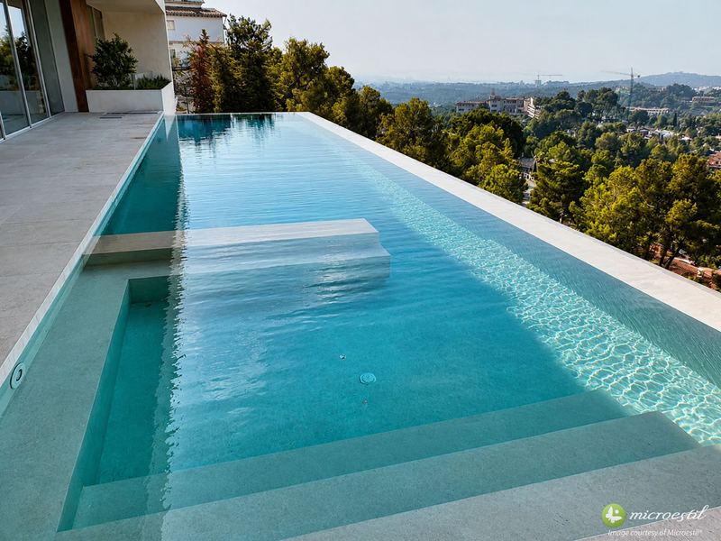 Outdoor & pools · Real project · Microestil® system — microcement finish